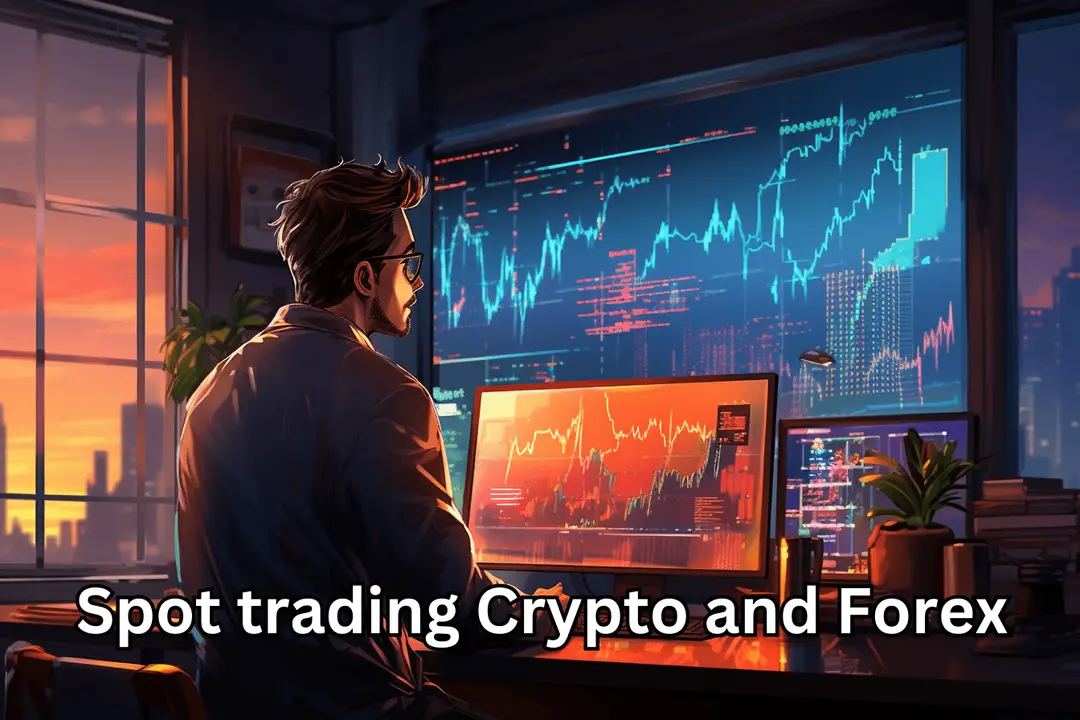 Spot trading, Crypto, Forex, investments, trading, finances 