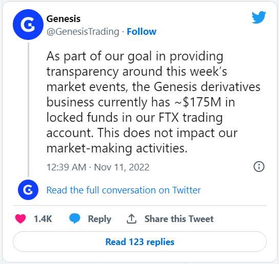 Genesis Tweet