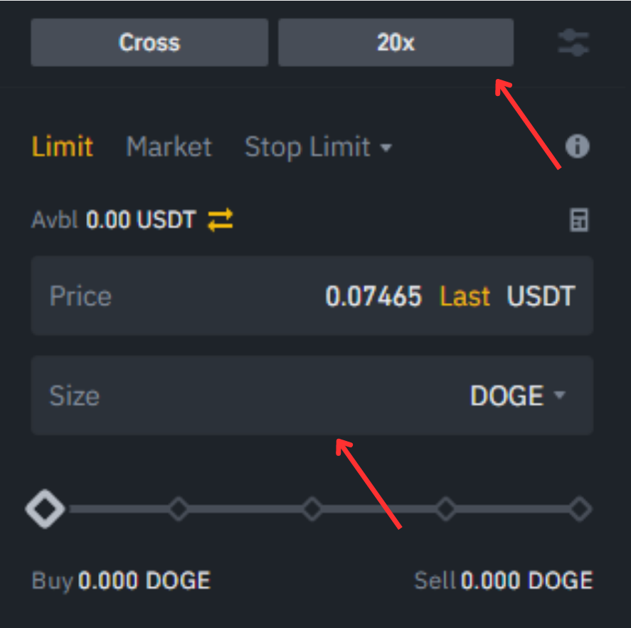 how to short Dogecoin Binance futures Step 4