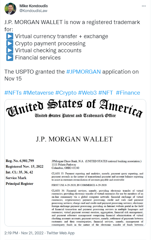 Jp Morgan Tweet