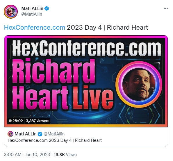 Hex Conference 2023 Richard Heart