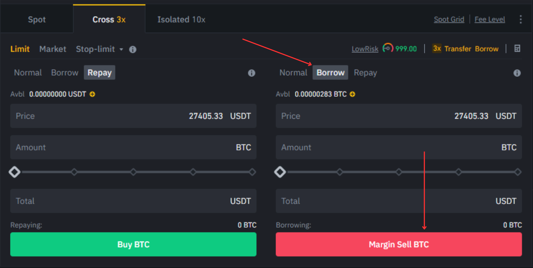 How to short crypto on Binance with margin trading Step 4