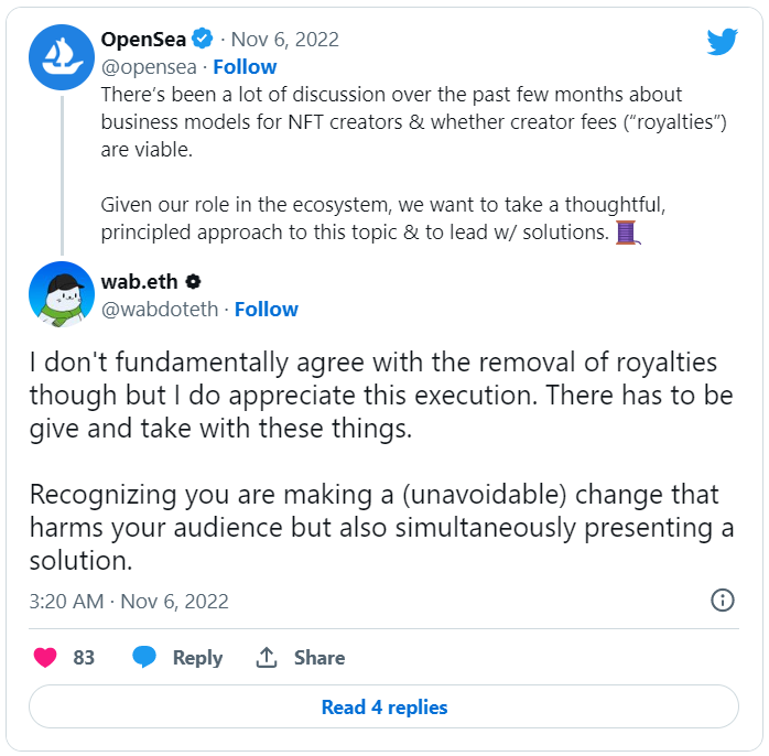 wab.eth reply to OpenSea twit