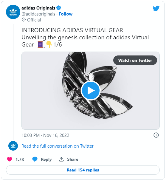 Adidas Tweet Screenshot